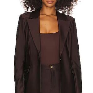 Good American Dark Brown Women's Blazer - never been worn - size: 3